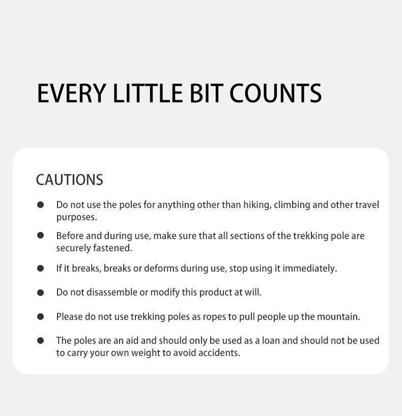 【新品訂購】ST07加長款輕量碳纖維五節行山杖|NH18D010-Z